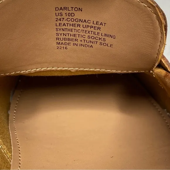 Steve Madden Darlton Cognac Leather Men’s Penny Loafer 10D