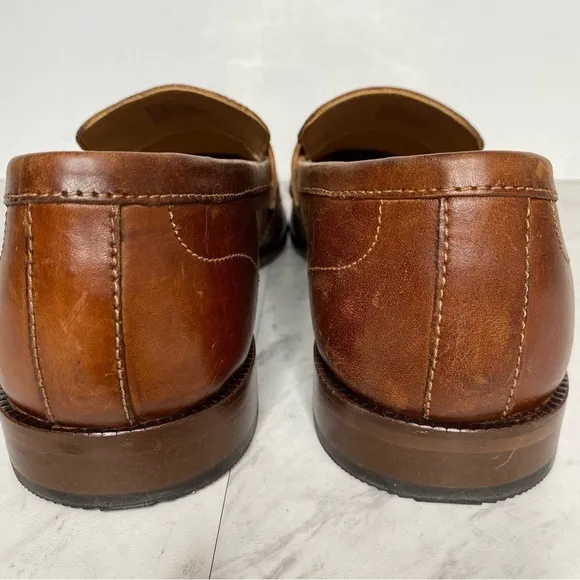 Steve Madden Darlton Cognac Leather Men’s Penny Loafer 10D