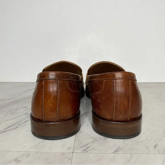 Steve Madden Darlton Cognac Leather Men’s Penny Loafer 10D