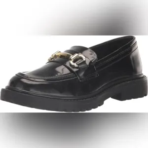 Steve Madden Girls Lando Loafer Flats‎ Patent Vegan Leather Horsebit Size 2