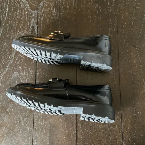 Steve Madden Girls Lando Loafer Flats‎ Patent Vegan Leather Horsebit Size 2