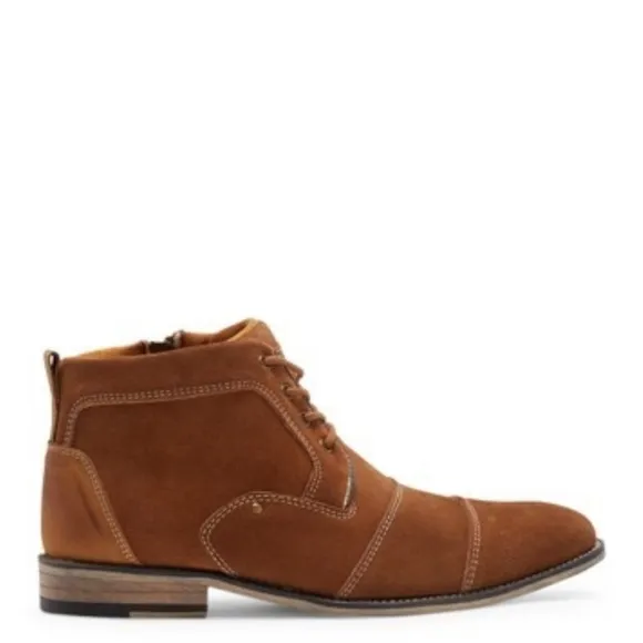 Steve Madden Krane Suede Leather Boots Tan Sz 9 NWT