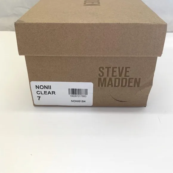 STEVE MADDEN NONII Clear/Pearl Embellished Sandals. Women's Size 7