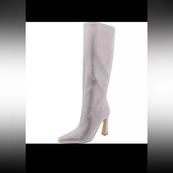 Steve Madden Womens Shayna-R Rhinestone Pull On Knee-High Boots size 7.5