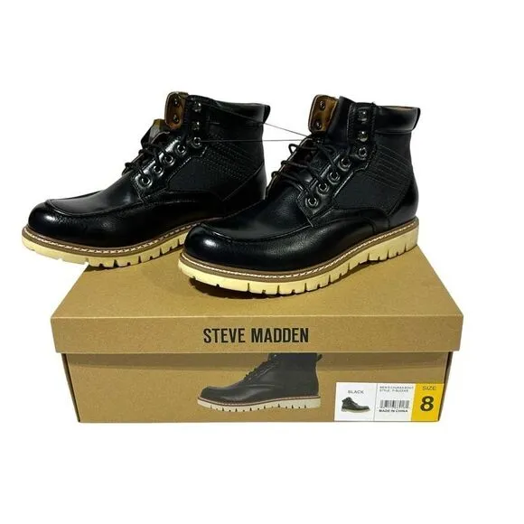 Steve Madden Men's Bleeker Boot Color Black Size 8