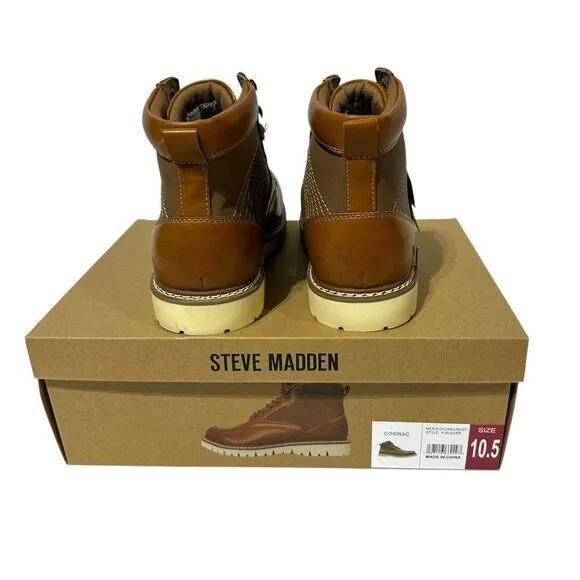 Steve Madden Men's Bleeker Boot Color Cognac Size 10.5