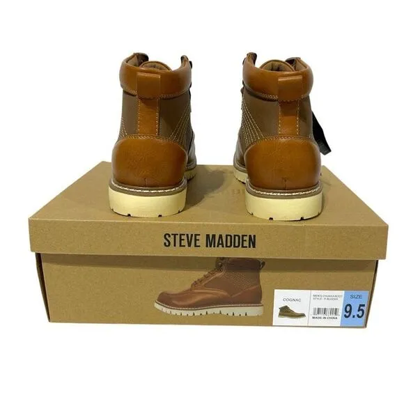 Steve Madden Men's Bleeker Boot Color Cognac Size 9.5