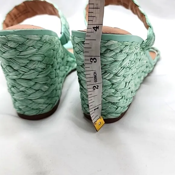 STEVE NEW YORK ARDY ESPADRILLE WEDGE SANDALS MINT WOMENS SIZE 7 NWOB