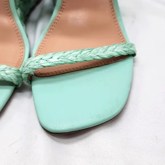 STEVE NEW YORK ARDY ESPADRILLE WEDGE SANDALS MINT WOMENS SIZE 7 NWOB