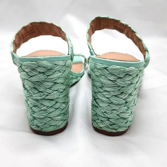 STEVE NEW YORK ARDY ESPADRILLE WEDGE SANDALS MINT WOMENS SIZE 7 NWOB