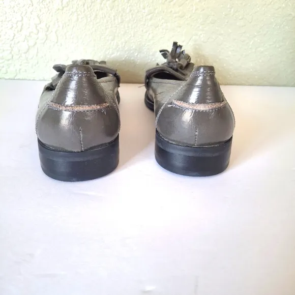 Steven By Steve Madden Gray Leather Tassel Loafers