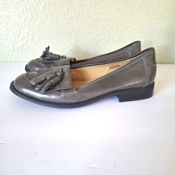 Steven By Steve Madden Gray Leather Tassel Loafers