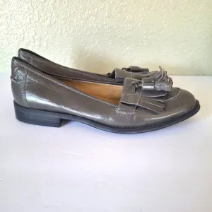 Steven By Steve Madden Gray Leather Tassel Loafers