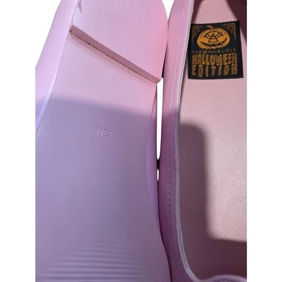 Strange Cvlt Jack o' Lantern Dagger Scary Pink Mary Janes