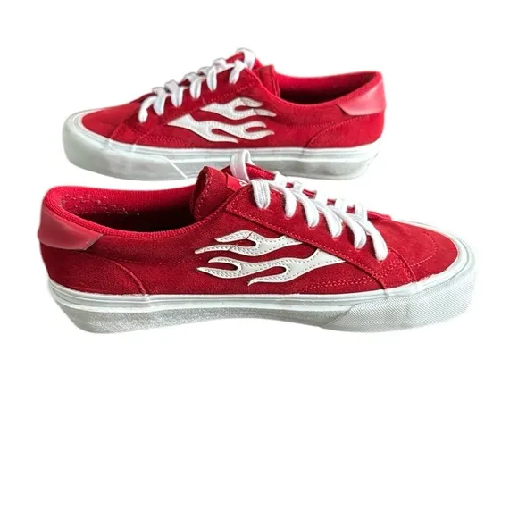 Straye Logan Red Flame Suede Sneakers Size M9 W 10.5