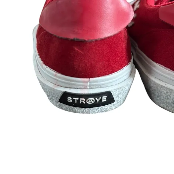 Straye Logan Red Flame Suede Sneakers Size M9 W 10.5