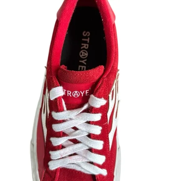 Straye Logan Red Flame Suede Sneakers Size M9 W 10.5