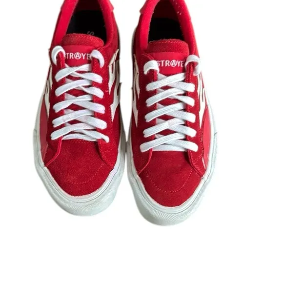 Straye Logan Red Flame Suede Sneakers Size M9 W 10.5