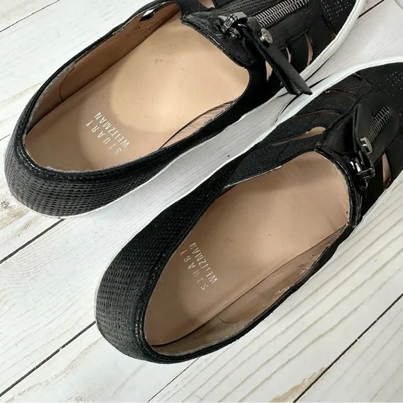 Stuart Weitzman Black and White  Getaway Sneakers