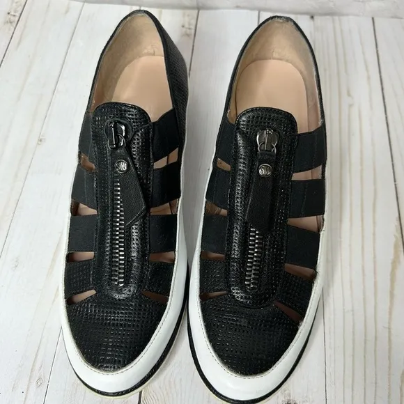 Stuart Weitzman Black and White  Getaway Sneakers
