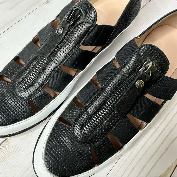 Stuart Weitzman Black and White  Getaway Sneakers