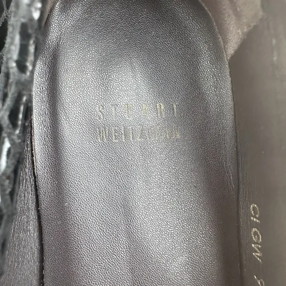 Stuart weitzman black snake print leather loafers