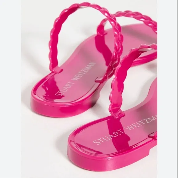 Stuart Weitzman Braida Sawyer Jelly Sandals- Orchid Pink Sz 11