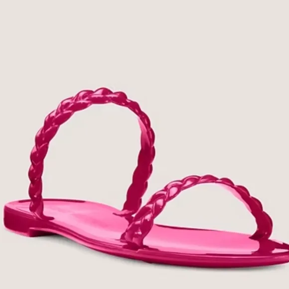 Stuart Weitzman Braida Sawyer Jelly Sandals- Orchid Pink Sz 11