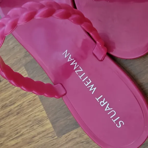 Stuart Weitzman Braida Sawyer Jelly Sandals- Orchid Pink Sz 11