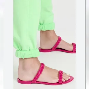 Stuart Weitzman Braida Sawyer Jelly Sandals- Orchid Pink Sz 11