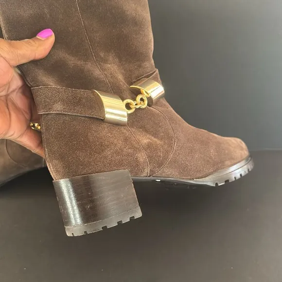 Stuart Weitzman Chocolate Brown Suede Mid-Calf Boots