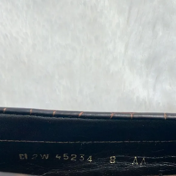 Stuart Weitzman Croc Alligator Leather Loafers