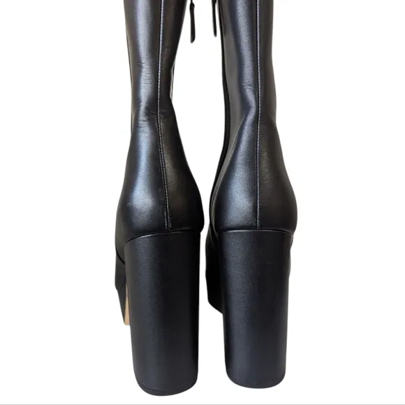 Stuart Weitzman Elegant Black Platform Boots... Size 10
