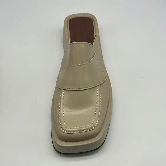 SVEGAN - Vegan Leather Backless Slip On Mule Oxford Platform Loafers Size 40