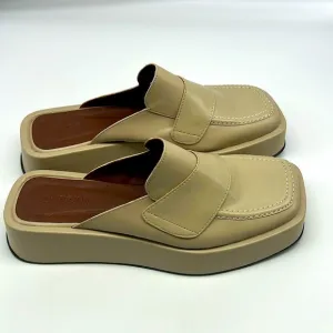 SVEGAN - Vegan Leather Backless Slip On Mule Oxford Platform Loafers Size 40