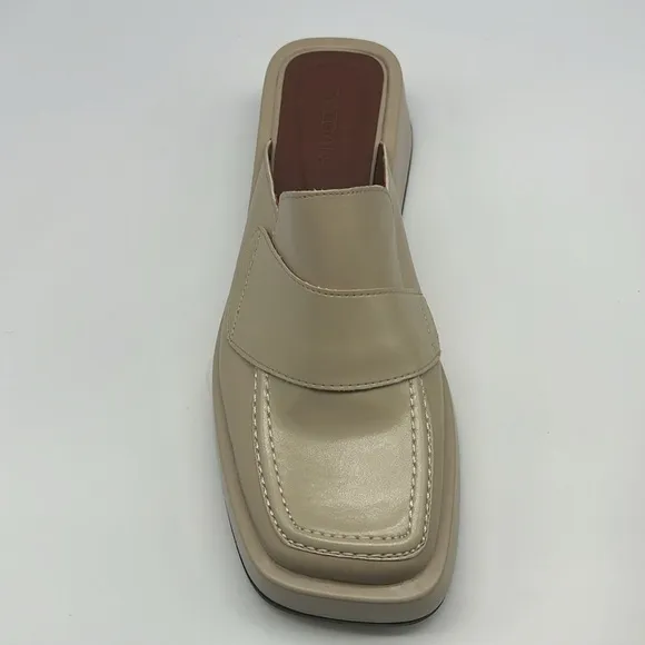 SVEGAN - Vegan Leather Backless Slip On Mule Oxford Platform Loafers Size 40