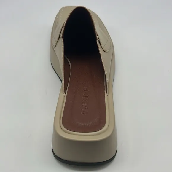 SVEGAN - Vegan Leather Backless Slip On Mule Oxford Platform Loafers Size 40