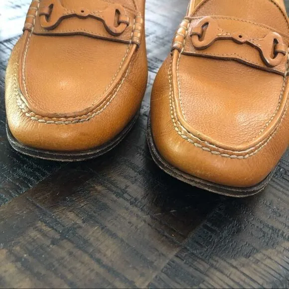 Tanino Crisci Vintage Tan Leather Loafers 8