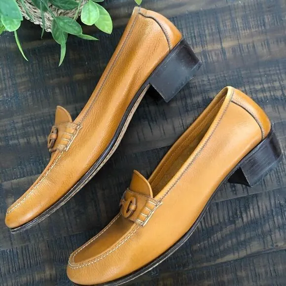 Tanino Crisci Vintage Tan Leather Loafers 8