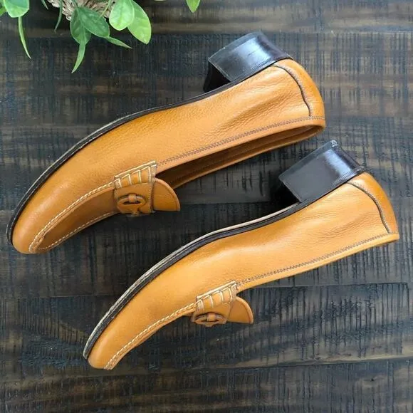 Tanino Crisci Vintage Tan Leather Loafers 8