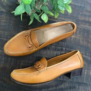 Tanino Crisci Vintage Tan Leather Loafers 8