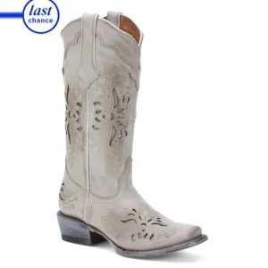 TANNER MARK  Mexico Leather Handcrafted Square Toe Inlay Western Boots