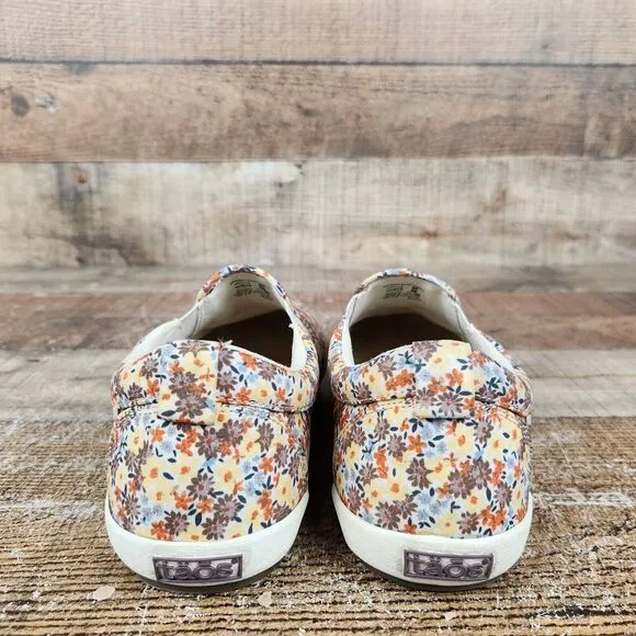 Taos Dandy Womens Sz 7.5 Floral Slip On Multicolor Sneakers Casual Classic Flats