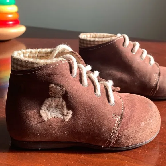 Tartine et Chocolat Teddy Bear Baby Suede Boots