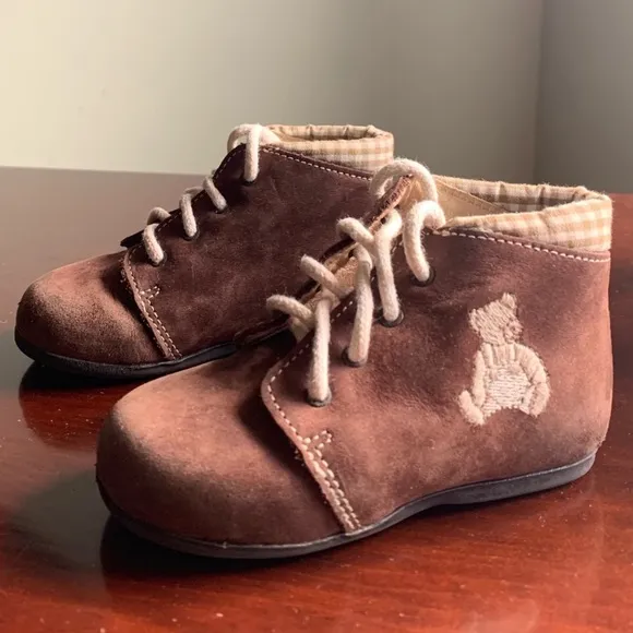 Tartine et Chocolat Teddy Bear Baby Suede Boots