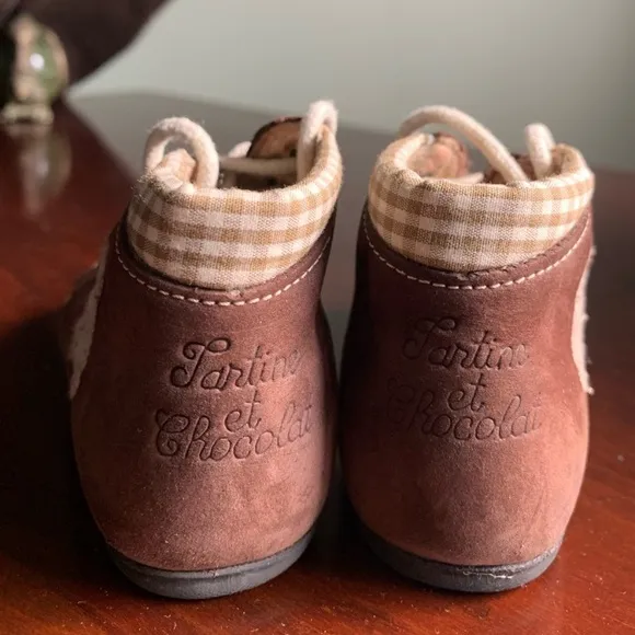 Tartine et Chocolat Teddy Bear Baby Suede Boots