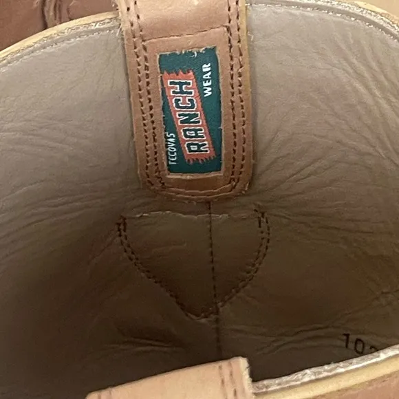 Tecovas Brown Cowboy Western Boots Leather Mid-Calf