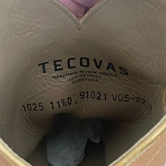 Tecovas Brown Cowboy Western Boots Leather Mid-Calf