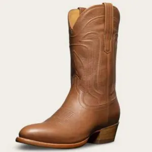 Tecovas “The Jamie” Leather Cowboy Boots in Caramel