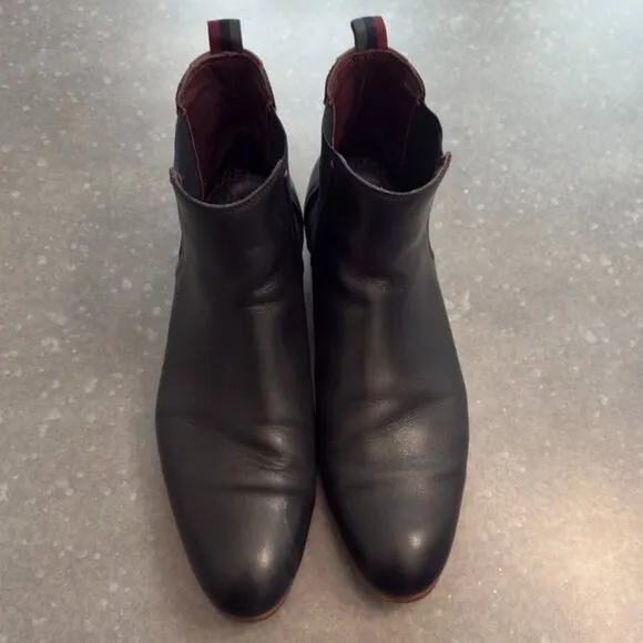 Ted Baker London Black Leather Chelsea Boots - Size 46 (US Men's 12)